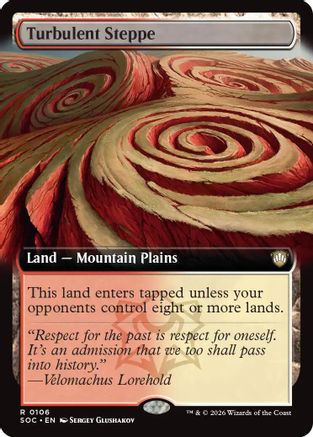 Turbulent Steppe (Extended Art)  (SOC-106) - [Commander: Secrets of Strixhaven] - Trinity Hobby