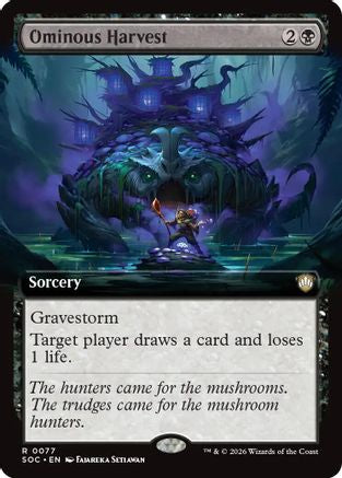 Ominous Harvest (Extended Art)  (SOC-077) - [Commander: Secrets of Strixhaven] - Trinity Hobby