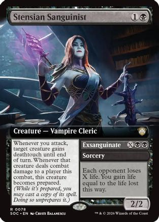 Stensian Sanguinist (Extended Art)  (SOC-078) - [Commander: Secrets of Strixhaven] - Trinity Hobby