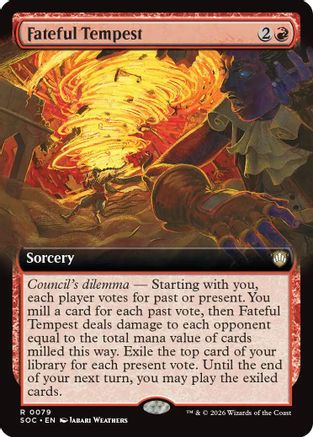 Fateful Tempest (Extended Art)  (SOC-079) - [Commander: Secrets of Strixhaven] - Trinity Hobby