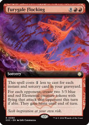 Furygale Flocking (Extended Art)  (SOC-080) - [Commander: Secrets of Strixhaven] - Trinity Hobby