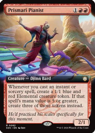 Prismari Pianist (Extended Art)  (SOC-082) - [Commander: Secrets of Strixhaven] - Trinity Hobby