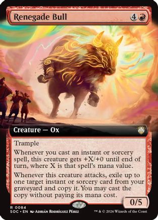 Renegade Bull (Extended Art)  (SOC-084) - [Commander: Secrets of Strixhaven] - Trinity Hobby