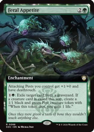 Feral Appetite (Extended Art)  (SOC-086) - [Commander: Secrets of Strixhaven] - Trinity Hobby