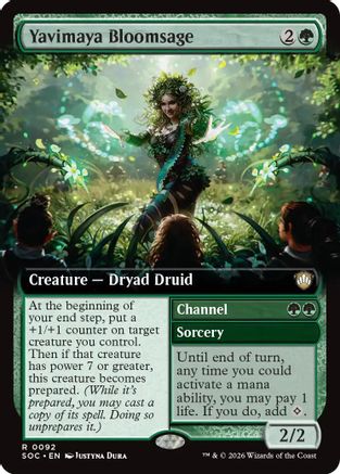 Yavimaya Bloomsage (Extended Art)  (SOC-092) - [Commander: Secrets of Strixhaven] - Trinity Hobby