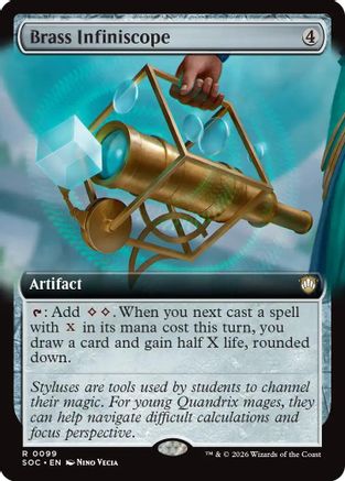 Brass Infiniscope (Extended Art)  (SOC-099) - [Commander: Secrets of Strixhaven] - Trinity Hobby