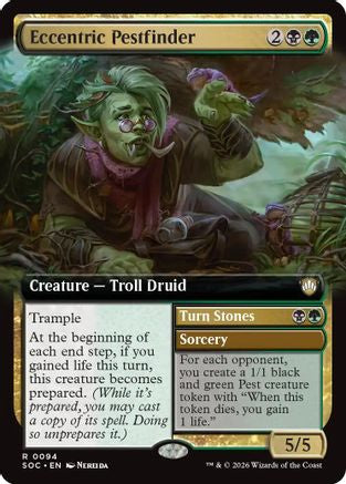 Eccentric Pestfinder (Extended Art)  (SOC-094) - [Commander: Secrets of Strixhaven] - Trinity Hobby