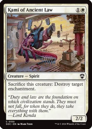 Kami of Ancient Law  (SOC-150) - [Commander: Secrets of Strixhaven] - Trinity Hobby