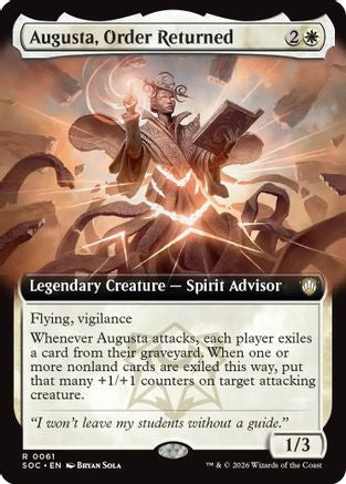 Augusta, Order Returned (Extended Art)  (SOC-061) - [Commander: Secrets of Strixhaven] - Trinity Hobby