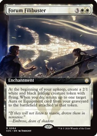 Forum Filibuster (Extended Art)  (SOC-064) - [Commander: Secrets of Strixhaven] - Trinity Hobby