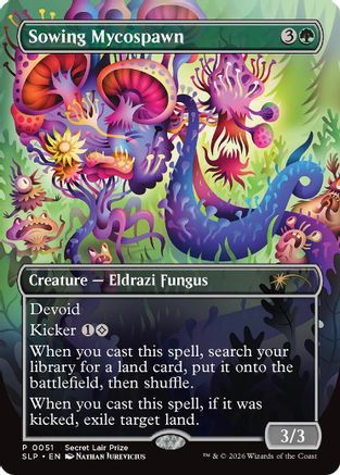 Sowing Mycospawn  [Foil]  (SLP-051) - [Secret Lair Showdown] - Trinity Hobby