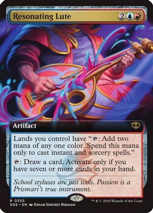 Resonating Lute (Extended Art)  [Foil]  (SOS-355) - [Secrets of Strixhaven] - Trinity Hobby