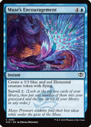 Muse's Encouragement  (SOS-061) - [Secrets of Strixhaven] - Trinity Hobby