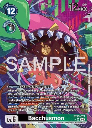 Bacchusmon (Alternate Art) (BT25-077) - [Dual Revolution] Foil