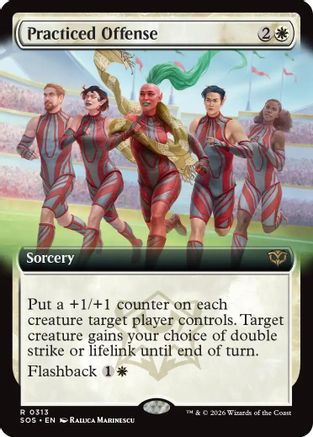 Practiced Offense (Extended Art)  (SOS-313) - [Secrets of Strixhaven] - Trinity Hobby