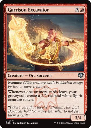 Garrison Excavator  [Foil]  (SOS-116) - [Secrets of Strixhaven] - Trinity Hobby