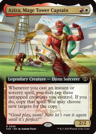 Aziza, Mage Tower Captain (Extended Art)  (SOS-345) - [Secrets of Strixhaven] - Trinity Hobby
