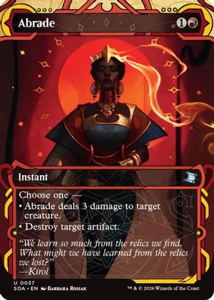 Abrade  [Foil]  (SOA-037) - [Secrets of Strixhaven: Mystical Archive] - Trinity Hobby