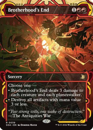 Brotherhood's End  [Foil]  (SOA-039) - [Secrets of Strixhaven: Mystical Archive] - Trinity Hobby