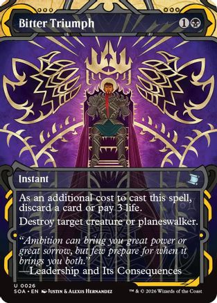 Bitter Triumph  [Foil]  (SOA-026) - [Secrets of Strixhaven: Mystical Archive] - Trinity Hobby