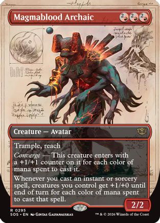 Magmablood Archaic (Borderless)  [Foil]  (SOS-295) - [Secrets of Strixhaven] - Trinity Hobby