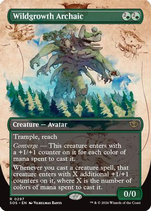 Wildgrowth Archaic (Borderless)  (SOS-297) - [Secrets of Strixhaven] - Trinity Hobby