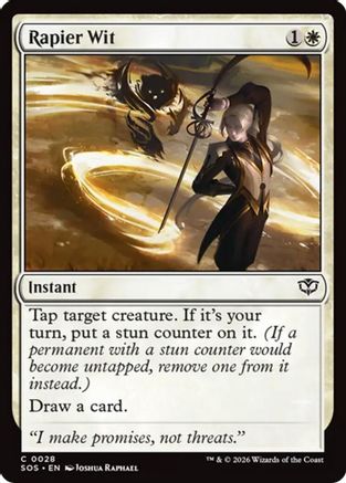Rapier Wit  [Foil]  (SOS-028) - [Secrets of Strixhaven] - Trinity Hobby