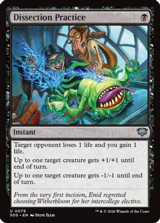 Dissection Practice  [Foil]  (SOS-079) - [Secrets of Strixhaven] - Trinity Hobby