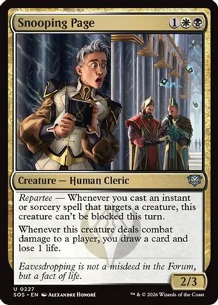 Snooping Page  [Foil]  (SOS-227) - [Secrets of Strixhaven] - Trinity Hobby