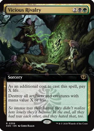 Vicious Rivalry (Extended Art)  (SOS-359) - [Secrets of Strixhaven] - Trinity Hobby
