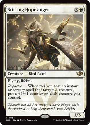 Stirring Hopesinger  [Foil]  (SOS-035) - [Secrets of Strixhaven] - Trinity Hobby