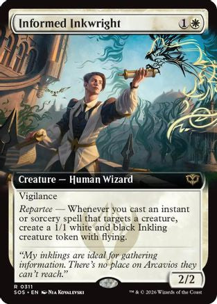 Informed Inkwright (Extended Art)  [Foil]  (SOS-311) - [Secrets of Strixhaven] - Trinity Hobby