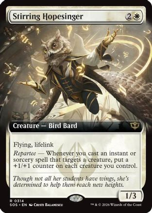 Stirring Hopesinger (Extended Art)  [Foil]  (SOS-314) - [Secrets of Strixhaven] - Trinity Hobby