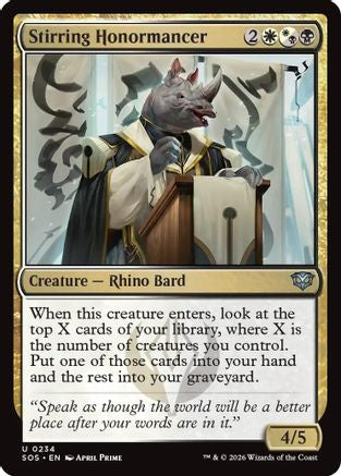 Stirring Honormancer  [Foil]  (SOS-234) - [Secrets of Strixhaven] - Trinity Hobby