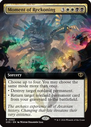 Moment of Reckoning (Extended Art)  [Foil]  (SOS-353) - [Secrets of Strixhaven] - Trinity Hobby