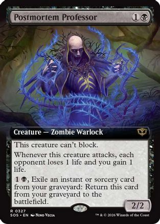 Postmortem Professor (Extended Art)  [Foil]  (SOS-327) - [Secrets of Strixhaven] - Trinity Hobby