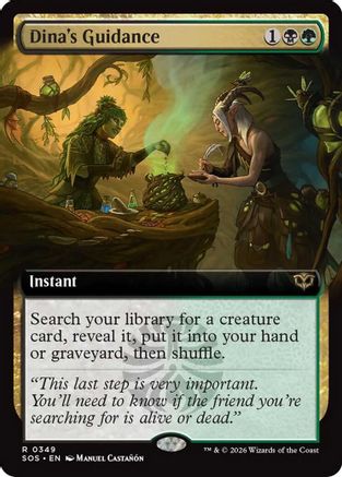 Dina's Guidance (Extended Art)  [Foil]  (SOS-349) - [Secrets of Strixhaven]