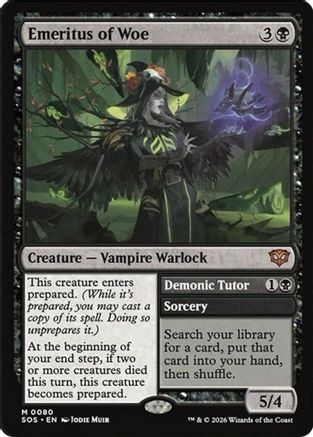 Emeritus of Woe  [Foil]  (SOS-080) - [Secrets of Strixhaven] - Trinity Hobby