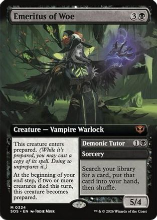 Emeritus of Woe (Extended Art)  (SOS-324) - [Secrets of Strixhaven] - Trinity Hobby