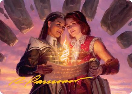 Joined Researchers Art Card (Gold-Stamped Signature)  (ASSOS-005) - [Art Series: Secrets of Strixhaven] - Trinity Hobby