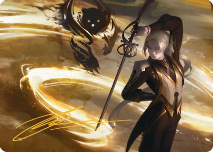 Rapier Wit Art Card (Gold-Stamped Signature)  (ASSOS-006) - [Art Series: Secrets of Strixhaven] - Trinity Hobby