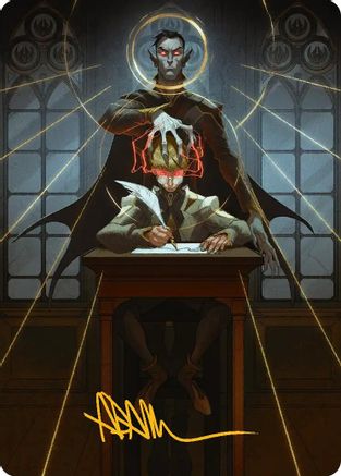 Vampiric Tutor Art Card (Gold-Stamped Signature)  (ASSOS-045) - [Art Series: Secrets of Strixhaven] - Trinity Hobby
