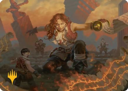 Zealous Lorecaster Art Card (Gold-Stamped Planeswalker Symbol)  (ASSOS-014) - [Art Series: Secrets of Strixhaven] - Trinity Hobby