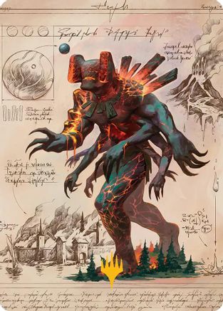 Magmablood Archaic Art Card (Gold-Stamped Planeswalker Symbol)  (ASSOS-031) - [Art Series: Secrets of Strixhaven] - Trinity Hobby