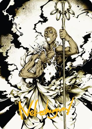 Burst Lightning Art Card (Gold-Stamped Signature)  (ASSOS-051) - [Art Series: Secrets of Strixhaven]