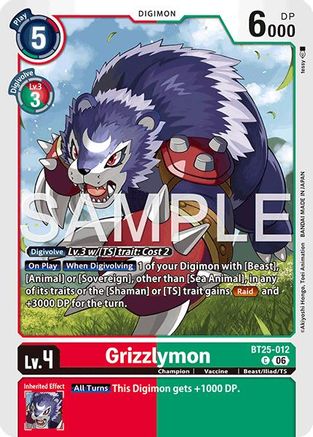 Grizzlymon (BT25-012) - [Dual Revolution]