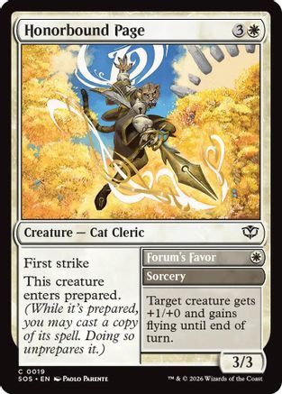 Honorbound Page  [Foil]  (SOS-019) - [Secrets of Strixhaven] - Trinity Hobby