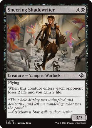 Sneering Shadewriter  [Foil]  (SOS-101) - [Secrets of Strixhaven] - Trinity Hobby