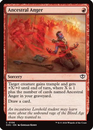 Ancestral Anger  (SOS-106) - [Secrets of Strixhaven] - Trinity Hobby