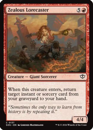 Zealous Lorecaster  [Foil]  (SOS-137) - [Secrets of Strixhaven] - Trinity Hobby